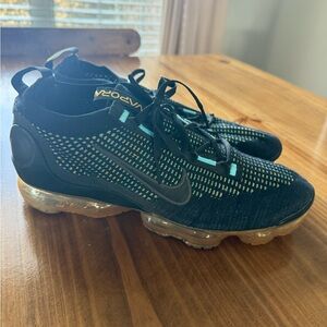 Nike Black and Teal VaporMax Shoes